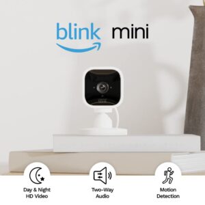 Read more about the article Blink Mini – Compact indoor plug-in smart security camera, 1080p HD video, Works with Alexa – 2 cameras for ONLY $49.99 (Was $64.99)