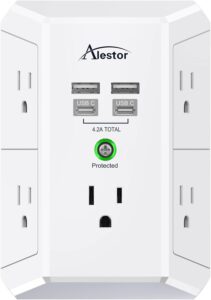 Read more about the article Multi Plug Outlet Extender – ALESTOR 3 Sided Surge Protector Power Strip Wall Adapter for ONLY $9.99 (Was $12.99)