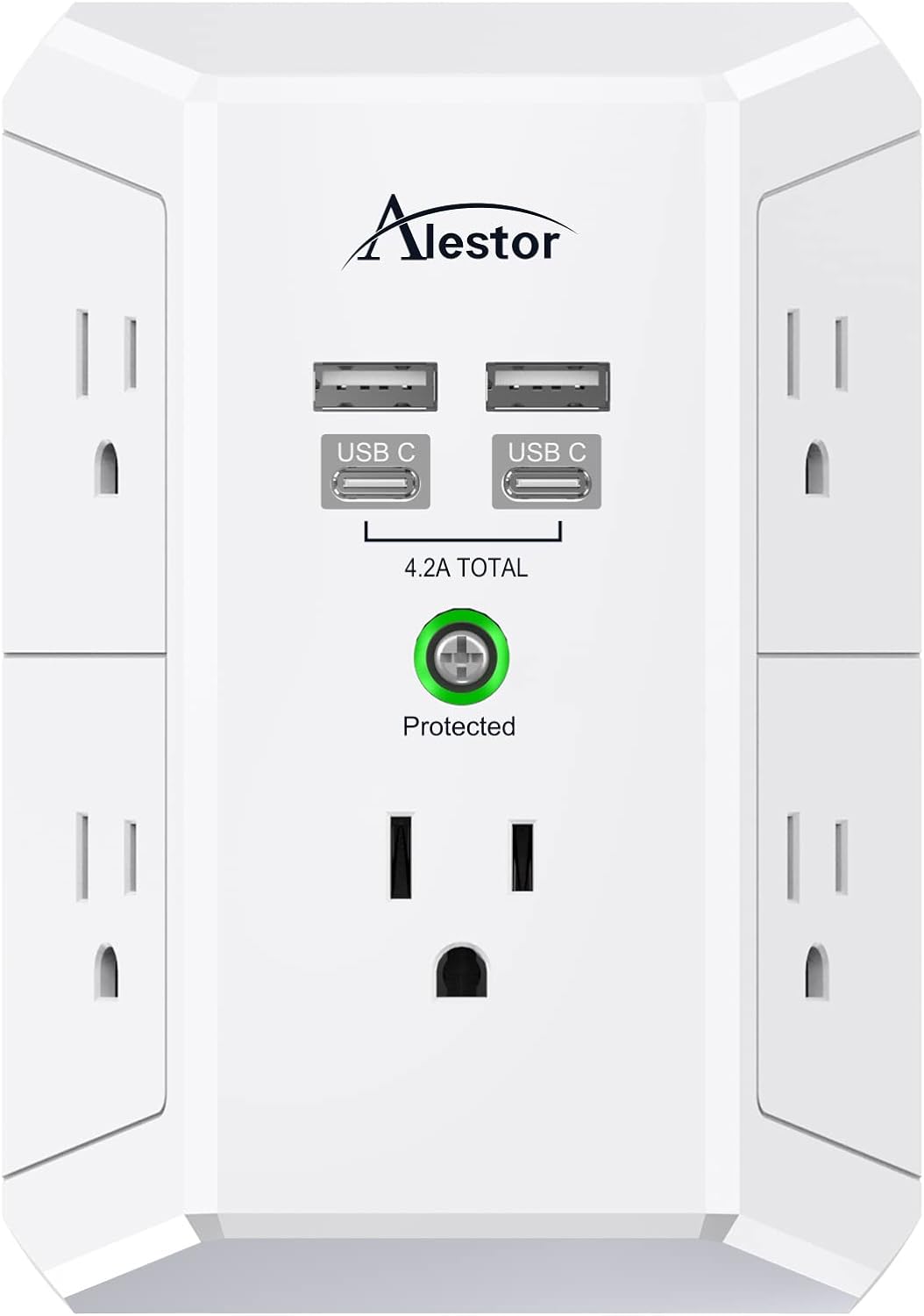Read more about the article Multi Plug Outlet Extender – ALESTOR 3 Sided Surge Protector Power Strip Wall Adapter for ONLY $9.99 (Was $12.99)