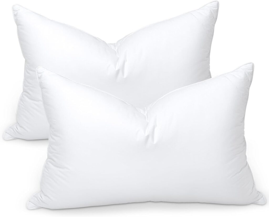 zibroges Goose Feather Bed Pillow set of 2 for ONLY $39.99 (Was $80.00)