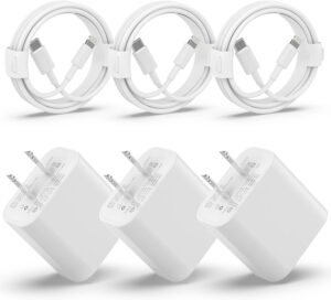 Read more about the article iPhone Charger Fast Charging【MFi Certified】 3 Pack 20W Type C Wall Charger Block with 6FT Long for ONLY $14.49 (Was $54.99)
