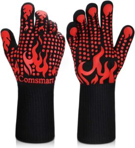Read more about the article Comsmart BBQ Gloves, 1472 Degree F Heat Resistant Grilling Gloves Silicone Non-Slip for ONLY $13.99 (Was $21.99)
