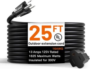 Read more about the article addlon 25 Feet Outdoor Extension Cord Waterproof for ONLY $9.97 (Was $14.99)