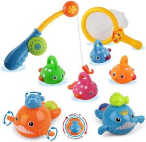 Read more about the article Dwi Dowellin Bath Toys Fishing Games Swimming Whales Bath Time Bathtub Toy for Toddlers for ONLY $19.99 (Was $28.99)
