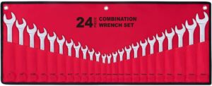 Read more about the article 24-Piece All-Purpose Master Combination Wrench Set with Roll-up Pouch | SAE 1/4” to 1”, Metric 8mm to 24mm for ONLY $27.99 (Was $44.99)