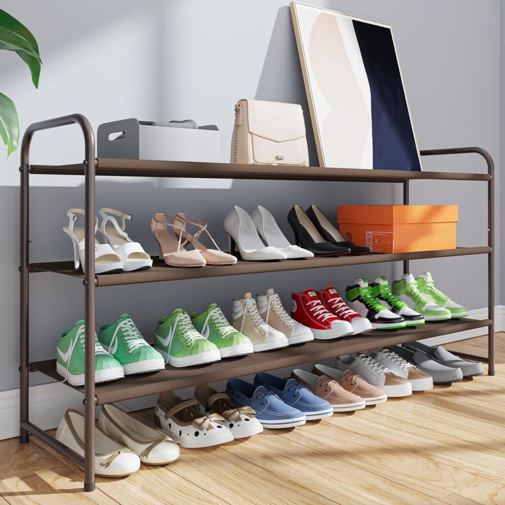 Kitsure Shoe Rack for Entryway – Sturdy & Durable Long Stackable Shoe Organizer for Closet for ONLY $19.99 (Was $29.99)