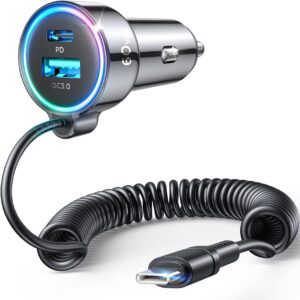 Read more about the article USB C 60W Super Fast Car Charger PD& QC3.0 with 5ft 30W Type C Coiled Cable for ONLY $21.89 (Was $27.89)