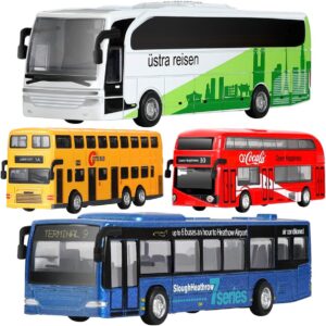 Read more about the article Geyiie Bus Toys Cars Set, Kids Die-Cast Metal Cars for Boy Girls 3-8 Years Old 4 Pack for ONLY $28.90 (Was $52.90)