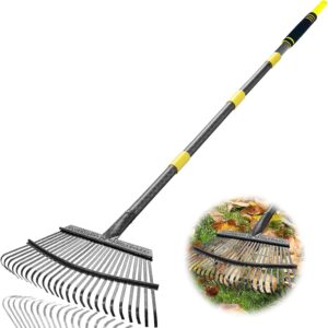 Read more about the article Coopvivi Garden Leaf Rakes, 6FT Rakes for Lawns Heavy Duty 25 Metal Tines 18.5 inch Wide, Adjustable Long Steel Handle for ONLY $20.99 (Was $24.99)