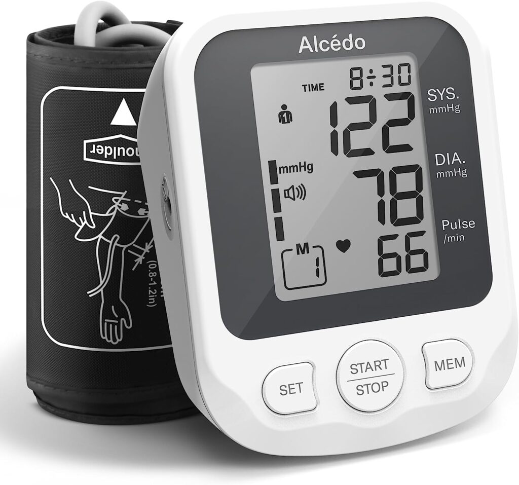 Alcedo Blood Pressure Monitor for Home Use, Accurate Upper Arm BP Machine with Large Cuff for ONLY $19.95 (Was $35.95)