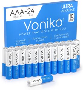 Read more about the article Voniko – Premium Grade AAA Batteries – 24 Pack – Alkaline Triple A Battery – Ultra Long-Lasting for ONLY $6.79 (Was $15.99)