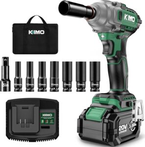 Read more about the article KIMO Cordless Impact Wrench, 3000 RPM & Max Torque 350 ft-lbs (475N.m) for ONLY $84.99 (Was $99.99)