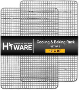 Read more about the article Hiware 2-Pack Cooling Racks for Baking – 10″ x 15″ – Stainless Steel Wire Cookie Rack for ONLY $15.99 (Was $19.00)