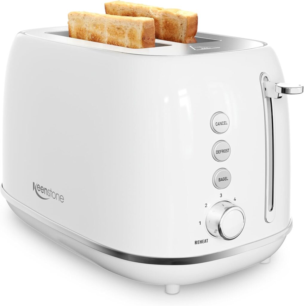 2 Slice Stainless Steel Toaster Retro with 6 Bread Shade Settings, Bagel, Cancel, Defrost Function for ONLY $33.14 (Was $49.99)