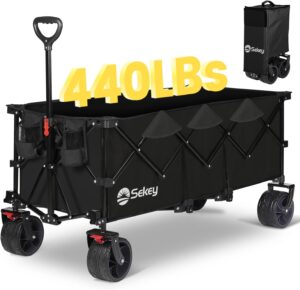 Read more about the article Sekey 48”L Collapsible Foldable Extended Wagon with 440lbs Weight Capacity, Heavy Duty 300L for ONLY $127.99 (Was $149.99)