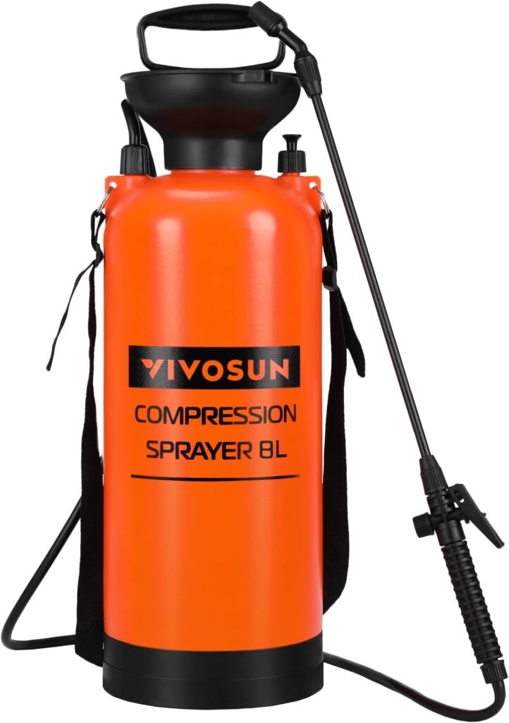 VIVOSUN 2-Gallon Pump Pressure Sprayer, Pressurized Lawn & Garden Water Spray for ONLY $36.79 (Was $58.99)
