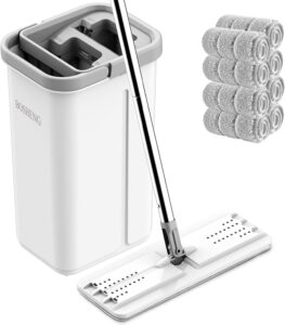Read more about the article BOSHENG Mop and Bucket with Wringer Set with 8 Washable Microfiber Pads for ONLY $44.79 (Was $55.99)