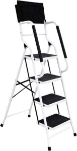 Read more about the article WiberWi 4 Step Ladder with Handrails 500 lb Capacity with Attachable Tool Bag for ONLY $94.98 (Was $129.98)