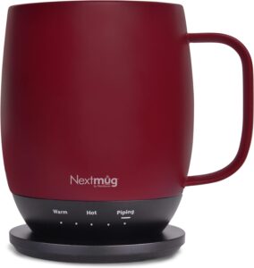 Read more about the article Nextmug – Temperature-Controlled, Self-Heating Coffee Mug (Burgundy – 14 oz.) for ONLY $99.94 (Was $129.95)