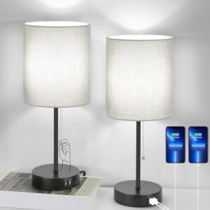 Read more about the article Bosceos Table Lamps Set of 2 with USB Charging Ports Minimalist Modern Desk Lamps for ONLY $25.88 (Was $59.99)