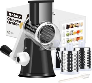 Read more about the article Rotary Cheese Grater Cheese Shredder – Cambom Kitchen Manual Cheese Grater with Handle for ONLY $28.98 (Was $35.99)