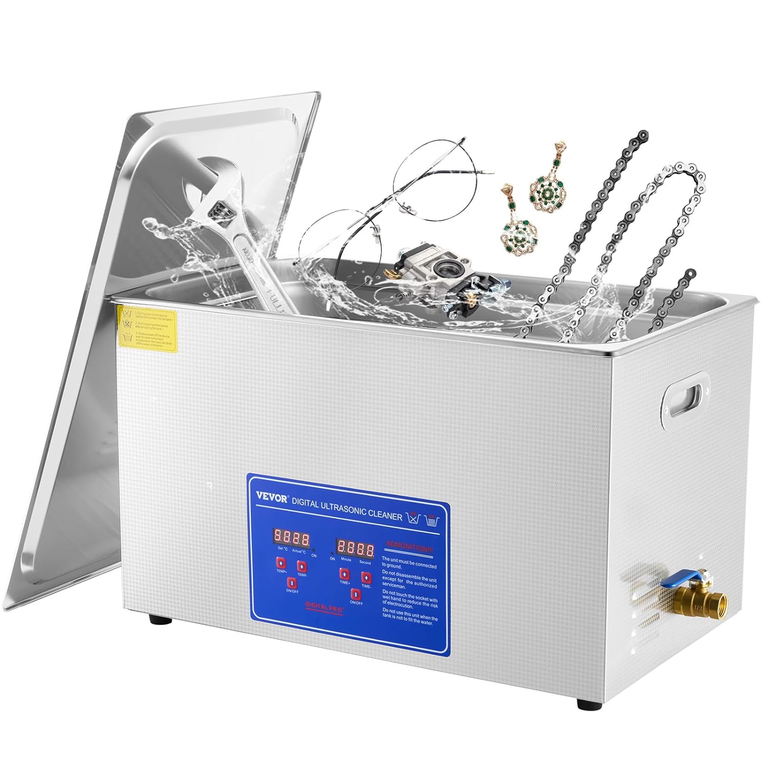 Read more about the article VEVOR 30L Industrial Ultrasonic Cleaner with Digital Timer&Heater 40kHz for Wrench Tools Industrial Parts Mental Instrument Apparatus Cleaning for ONLY $264.62 (Was $296.99)