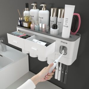 Read more about the article iHave Toothbrush Holders for Bathrooms, 4 Cups Toothbrush Holder Wall Mounted with Toothpaste Dispenser for ONLY $19.99 (Was $24.99)