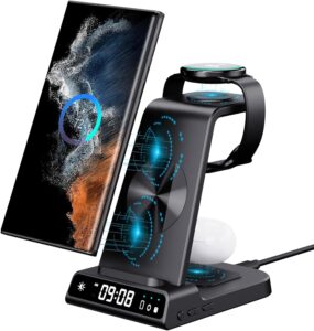 Read more about the article Wireless Charger for Samsung Charging Station, Android Phone Trio Multiple Devices Charger and Galaxy Watches for ONLY 35.99 (Was $39.99)
