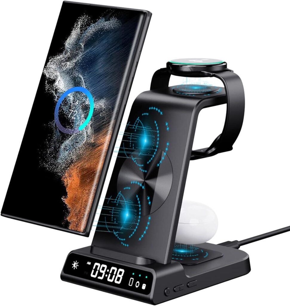 Wireless Charger for Samsung Charging Station, Android Phone Trio Multiple Devices Charger and Galaxy Watches for ONLY 35.99 (Was $39.99)