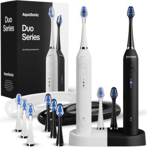 Read more about the article Aquasonic Duo – Dual Handle Ultra Whitening 40,000 VPM Wireless Charging Electric ToothBrushes for ONLY $42.46 (Was $69.95)