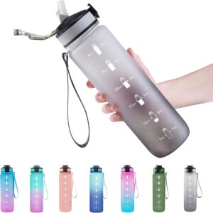 Read more about the article EYQ 32 oz Water Bottle with Time Marker, Carry Strap, Leak-Proof Tritan BPA-Free for ONLY $11.83 (Was $19.99)