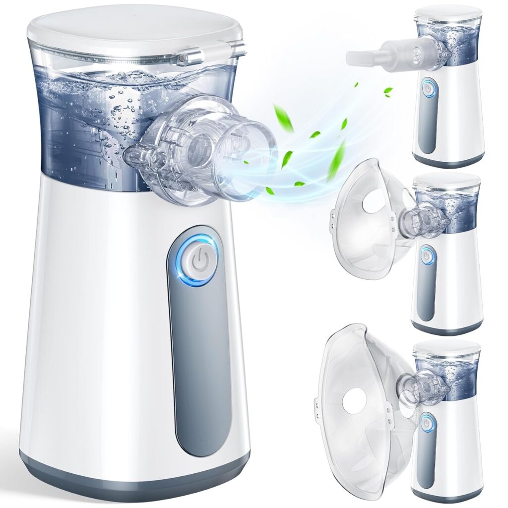 Portable Nebulizer Machine for Kids and Adults: The Nebulizer Handheld steam Inhaler, 3 Masks for ONLY $38.99 (Was $59.99)