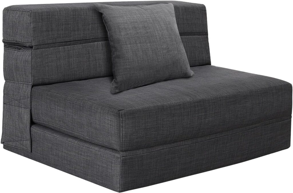 Nigoone Convertible Sleeper Chair Bed with Pillow Memory Foam Fold Sofa Bed Couch for ONLY $155.99 (Was $184.90)