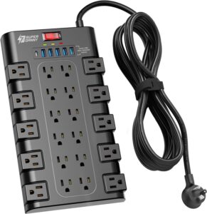 Read more about the article Power Strip Surge Protector, SUPERDANNY 15Ft Long Extension Cord with 6 USB Charging Ports and 22 AC Outlets for ONLY $45.59 (Was $56.99)