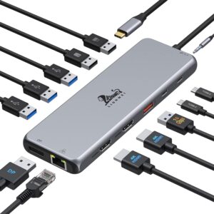 Read more about the article 13 in 1 USB C Docking Station – Dual Monitor, Triple Display, 8 USB C/A Ports, Ethernet, Audio for ONLY $49.99 (Was $55.99)