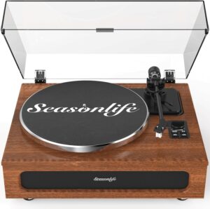 Read more about the article Record Player All-in-One High Fidelity Turntable for Vinyl Records Built-in 4 Stereo Speakers for ONLY $189.98 (Was $249.99)