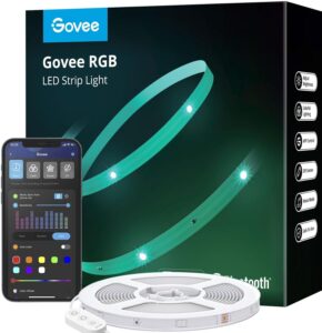 Read more about the article Govee 50ft LED Strip Lights, Bluetooth RGB with App Control, 64 Scenes for ONLY $13.99 (Was $19.99)