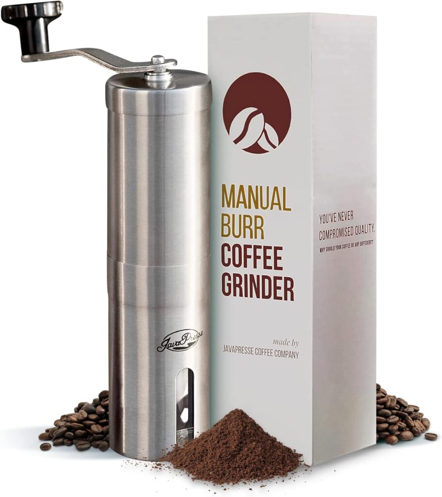 JavaPresse Manual Coffee Grinder – Stainless Steel Hand Coffee Grinder – 18 Adjustable Settings for ONLY $27.98 (Was $46.99)
