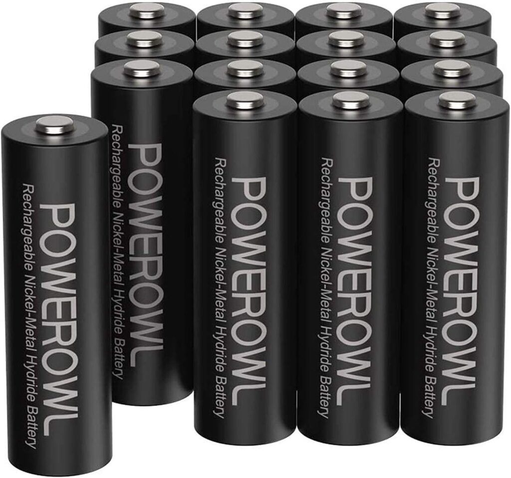 POWEROWL AA Rechargeable Batteries, 2800mAh High Capacity Batteries 1.2V NiMH Low Self Discharge, Pack of 16 for ONLY $22.79 (Was $29.99)