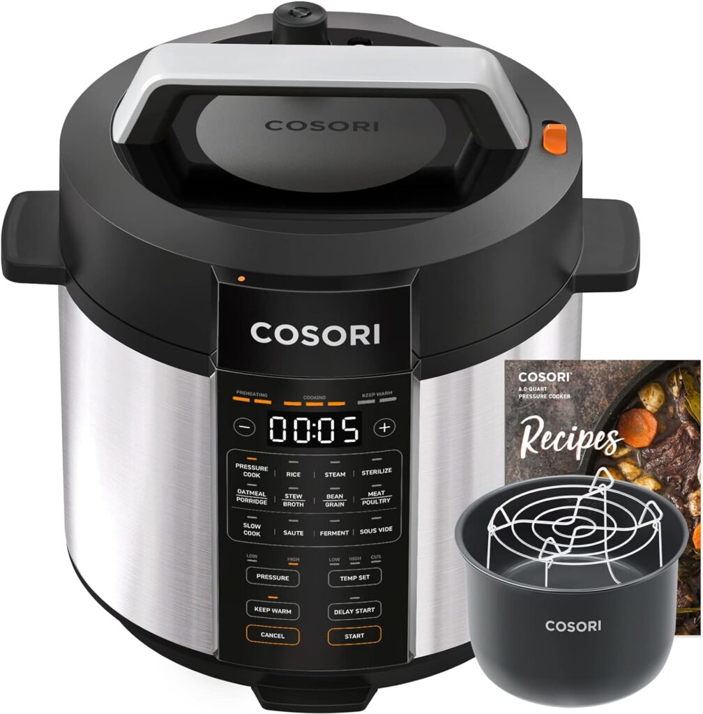 COSORI Electric Pressure Cooker 6 Quart, 9-in-1 Instant Multi Cooker, 13 Presets for ONLY $79.99 (Was $89.99)