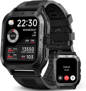 Read more about the article AMAZTIM Smart Watch, 60 Days Extra-Long Battery, 50M Waterproof, Rugged Military Bluetooth Call(Answer/Dial Calls) Fitness Tracker for ONLY $84.99 (Was $139.99)