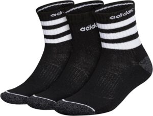 Read more about the article adidas Men’s 3-stripe High Quarter Socks (3-pair) for ONLY $10.50 (Was $14.00)