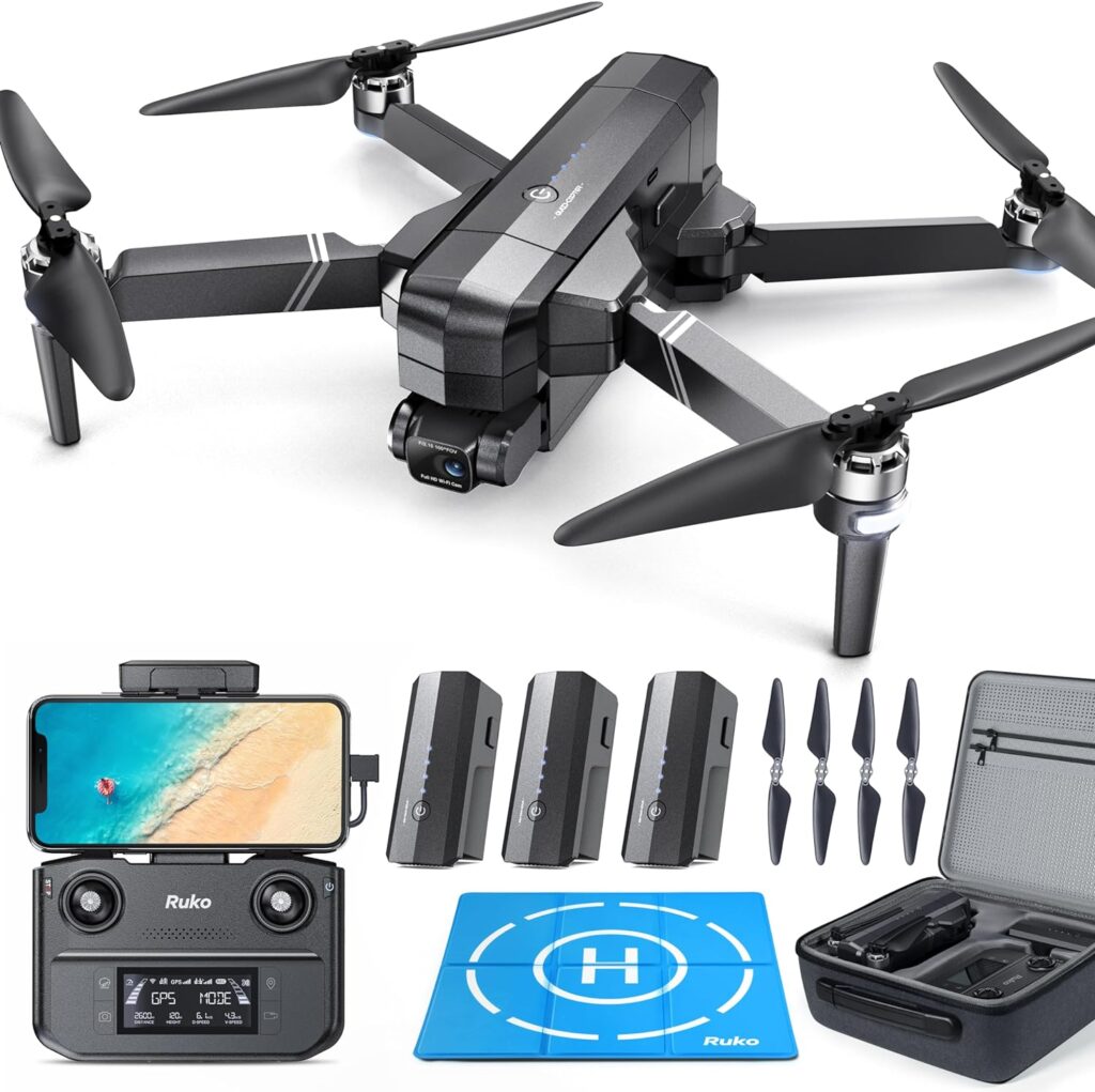 Ruko F11GIM2 GPS Drone with Camera, 2 Axis Gimbal+EIS, 9800ft Long Range, Auto Return Home for ONLY $377.99 (Was $539.99)