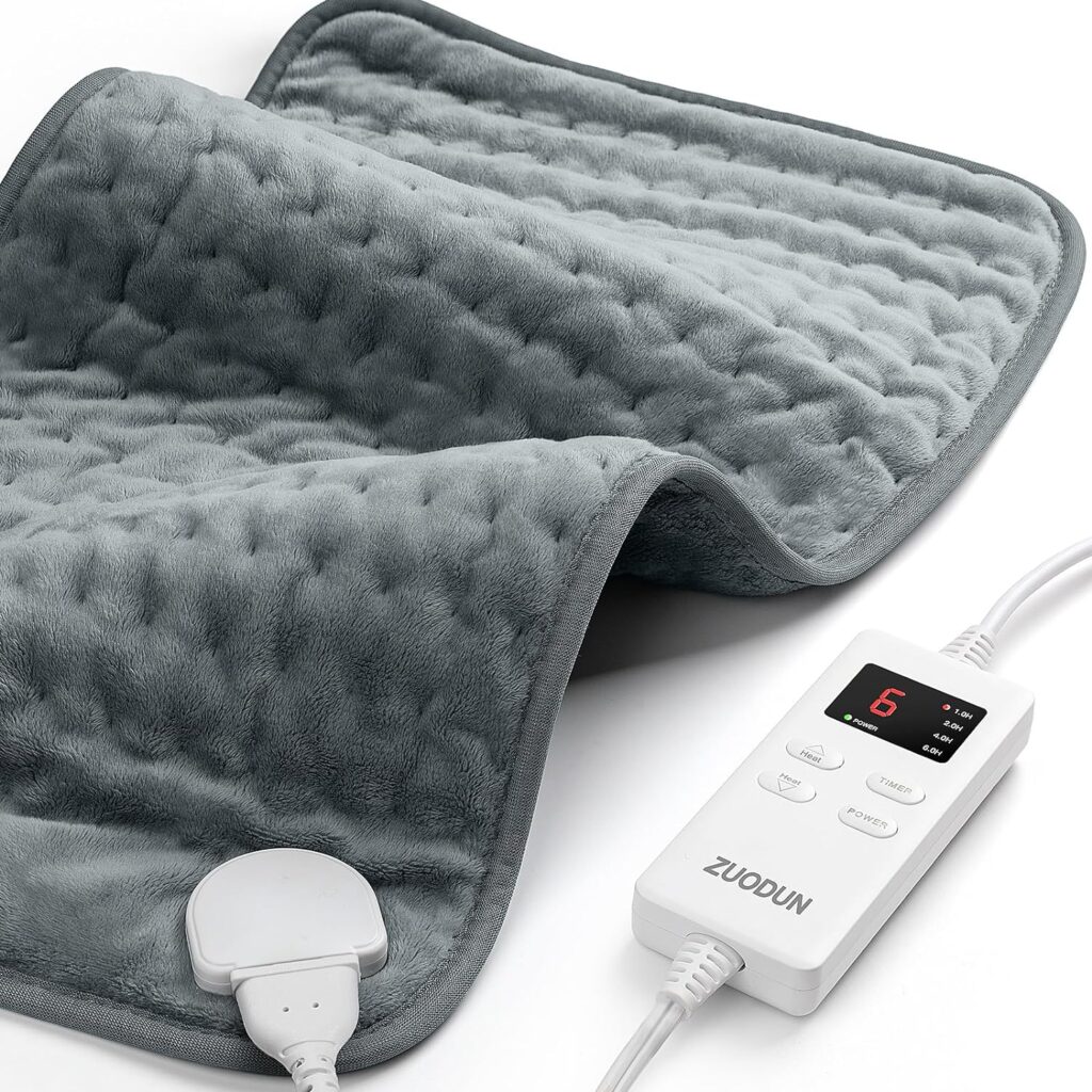 Heating Pad for Back Pain Relief, ZUODUN Electric Heating Pads for Cramps with Auto Shut Off & 6 Heat Levels for ONLY $21.56 (Was $29.99)