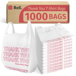 Read more about the article Reli. Plastic Bags Thank You (1000 Count) | White Grocery Bags, Plastic Shopping Bags with Handles for ONLY $31.94 (Was $35.49)