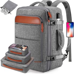 Read more about the article Bagsure Travel Backpack, 42L Carry on Luggage, Suitcase with Packing Cubes and Shoe Pocket for ONLY $35.95 (Was $49.99)