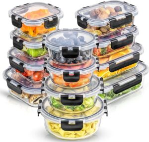 Read more about the article JoyJolt JoyFul 24pc(12 Airtight, Freezer Safe Food Storage Containers and 12 Lids), Pantry Kitchen Storage Containers, Glass Meal Prep Container for ONLY $38.95 (Was $69.95)